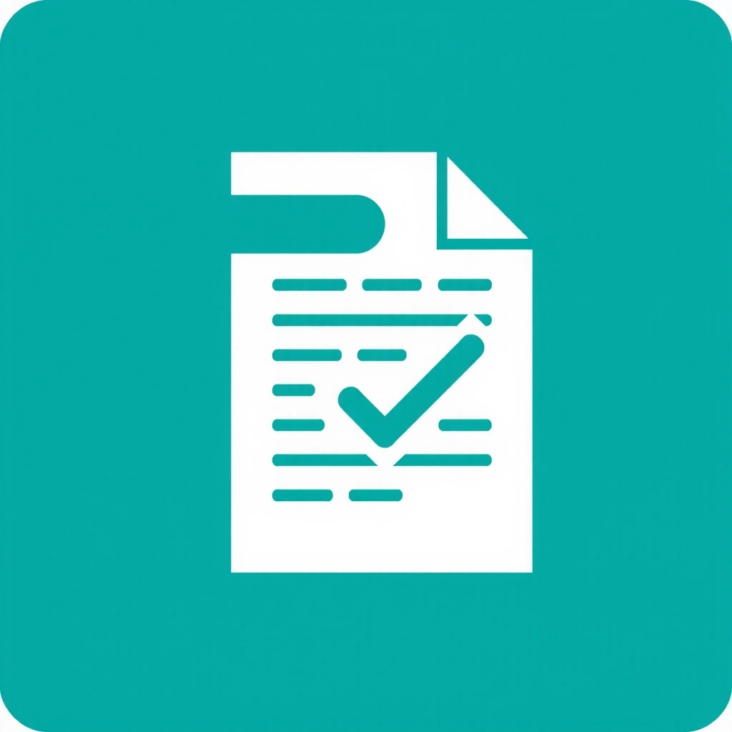 Icona di un documento personalizzato con una spunta